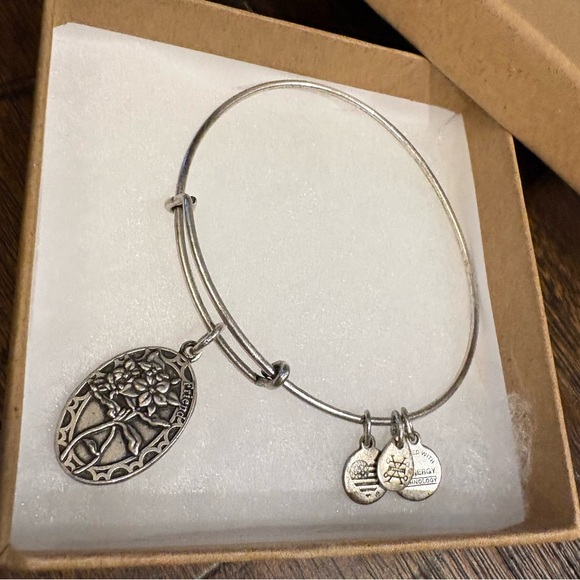 Alex and Ani Friend Floral Bouquet Charm Expandable Bracelet - Picture 3 of 4